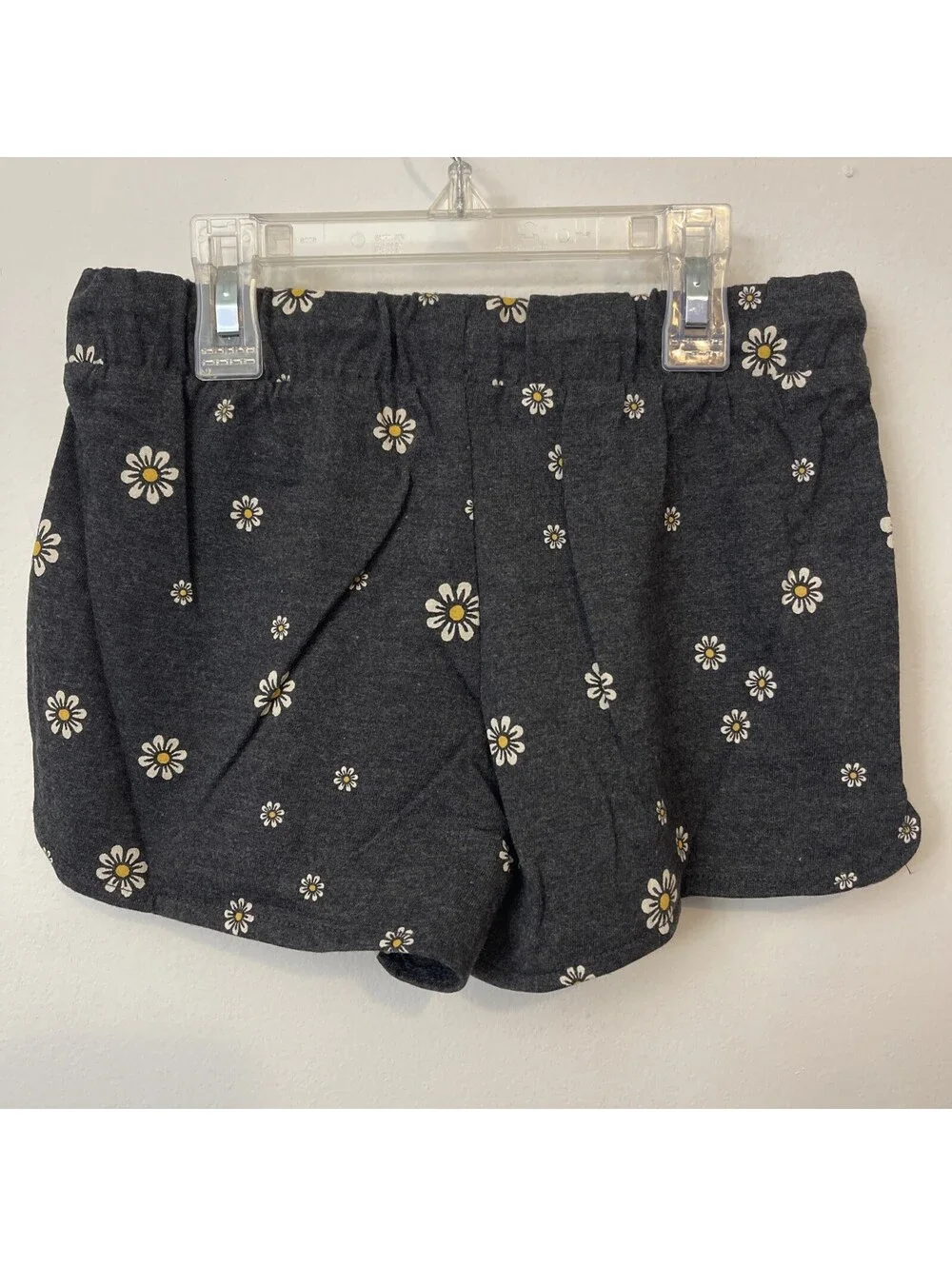 Old Navy Girls Medium 8 Gray Floral Elastic-Waist Pocket Shorts NWT! A5769